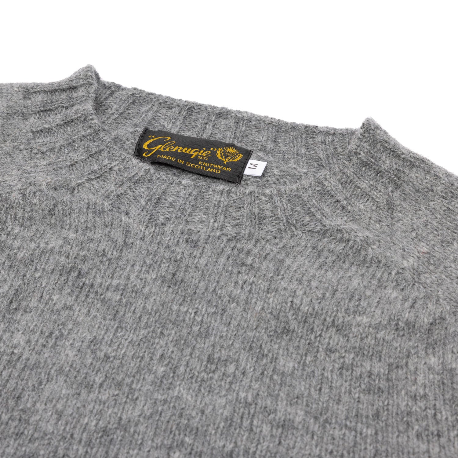 Glenugie exklusiv x  MJ: Pullover "Round Jumper" aus reiner Wolle - Circulare Knit Pure Soft Shetland